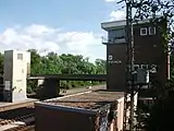 Signal box controlling both routes