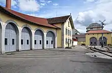 Railway Station with two engine sheds