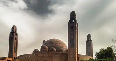 A photo of the mosque captured in the morning.