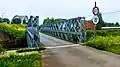 Bailey bridge serving as a pedestrian/bike lane in Nijlen (Belgium)