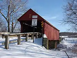 The Bailey Covered Bridge, a historic site in the township