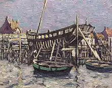 Arthur Baker-Clack, The Boat Yard, 1913