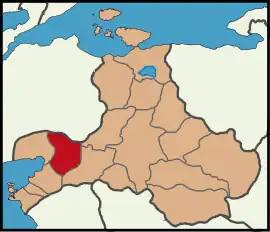 Map showing Havran District in Balıkesir Province