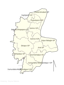 Balagarh CD block showing GP areas