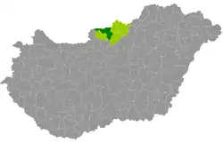 Balassagyarmat District within Hungary and Nógrád County.