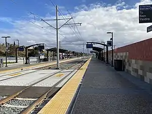 The platforms at Balboa Avenue station