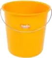 A plastic yellow bucket