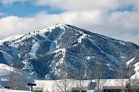 View of Bald Mountain from Sun Valley Lakein January 2006