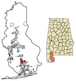 Location of Summerdale in Baldwin County, Alabama.