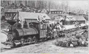 Baldwin Locomotive Works 0-6-0ST on the Mosquito and Coal Creek logging railroad, Washington
