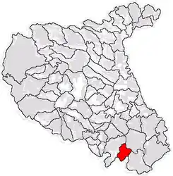 Location in Vrancea County