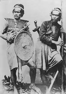 Balinese soldiers in the 1880s.