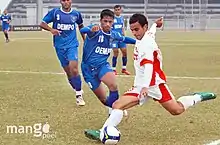 Baljit Saini of JCT FC against Dempo SC during I-League 2008-09 at Guru Nanak Stadium Ludhiana