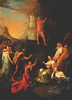 Balkay's 1820 allegorical painting A Tudomány és Szép Mesterségek Emlékezetére