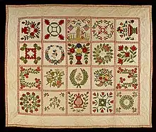 Baltimore Album quilt, c. 1848, collection of the Los Angeles County Museum of Art.