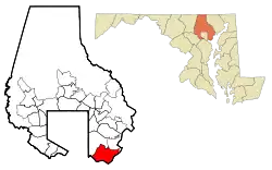 Location of Edgemere, Maryland