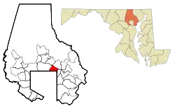 Location of Parkville, Maryland