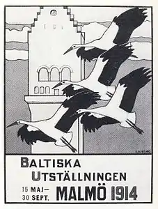 Poster for the Baltic Exhibition in Malmö, Sweden (1914)