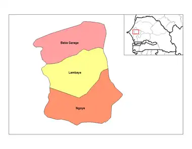 Map of the department arrondissements