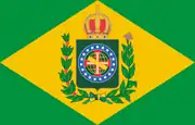 First flag of the Empire of Brazil with 19 stars (1822–1853). On 29 August 1853, Imperial Law No. 704 created the Province of Paraná, resulting in the addition of a 20th star.