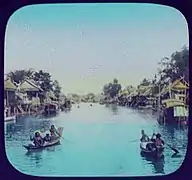 Bangkok - looking up river or canal 1895