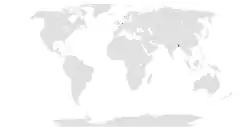 Map indicating locations of Bangladesh and Netherlands