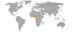 Map indicating locations of Bangladesh and Nigeria