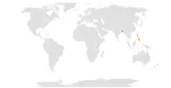 Map indicating locations of Bangladesh and Philippines