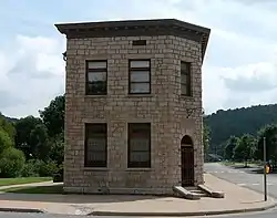 Historic Bank of Glen Jean near the park headquarters