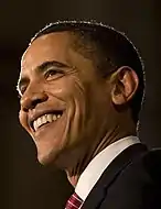 Barack Obama smiles