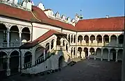 Mannerist arcaded courtyard of the castle