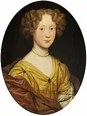 Painting of young girl in 17th century dress