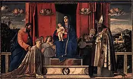 The Barbarigo Altarpiece: Doge Agostino Barbarigo with the Virgin and Child, by Giovanni Bellini (1488)