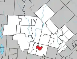 Location within Les Laurentides RCM.