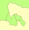 In 1961: 1 is Barnet and 2 is East Barnet
