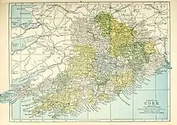 Map of the baronies in County Cork