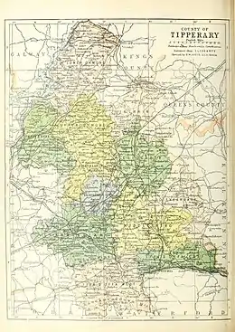 Map of the baronies of Country Tipperary