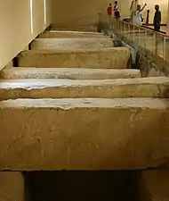 The boat pit in which the Khufu ship was discovered, now inside the Solar Boat Museum
