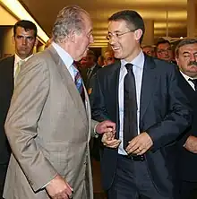 Barquero Cabrero with King Juan Carlos I.