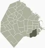 Location of Barracas within Buenos Aires