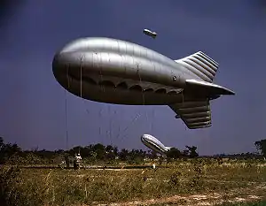 Barrage balloon at Parris Island in May 1942