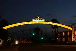 Barrio Logan neighborhood sign near corner of Cesar E. Chavez Parkway and Main Street