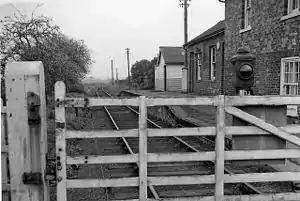 Until 1931 there was a railway station, seen here in 1961, on the North Eastern Railway