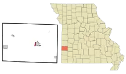Location of Lamar Heights, Missouri
