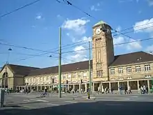 Badischer Bahnhof (Train Station) with Fountain