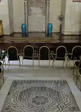 Marble fountain in the qa'a (reception hall) of the Bashtak palace.