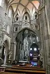 Interior of St. Procopius Basilica in Třebíč from the 1240s and 1250s