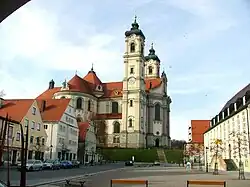 Basilica and market square in Ottobeuren