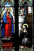 Sacred Heart of Jesus Christ on stained glass windows