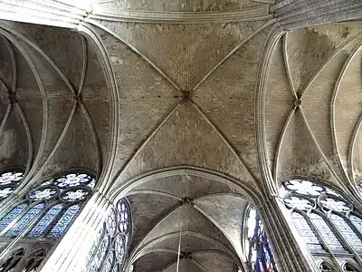 The vaults in the transept